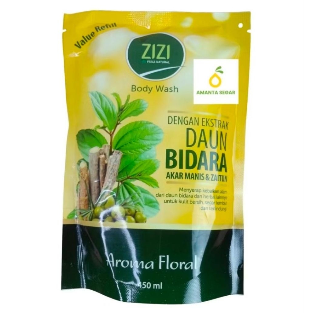 Zizi Bodywash Value Refill Sabun Herbal Ekstrak Daun Bidara Akar Manis dan Zaitun Sabun Cair Ekstrak