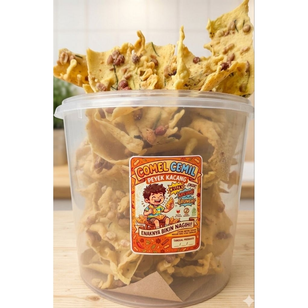 Peyek kacang tanah kemasan toples 500 g