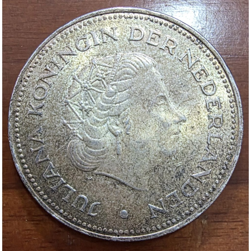 Koin Perak 10 Gulden 1970 Juliana
