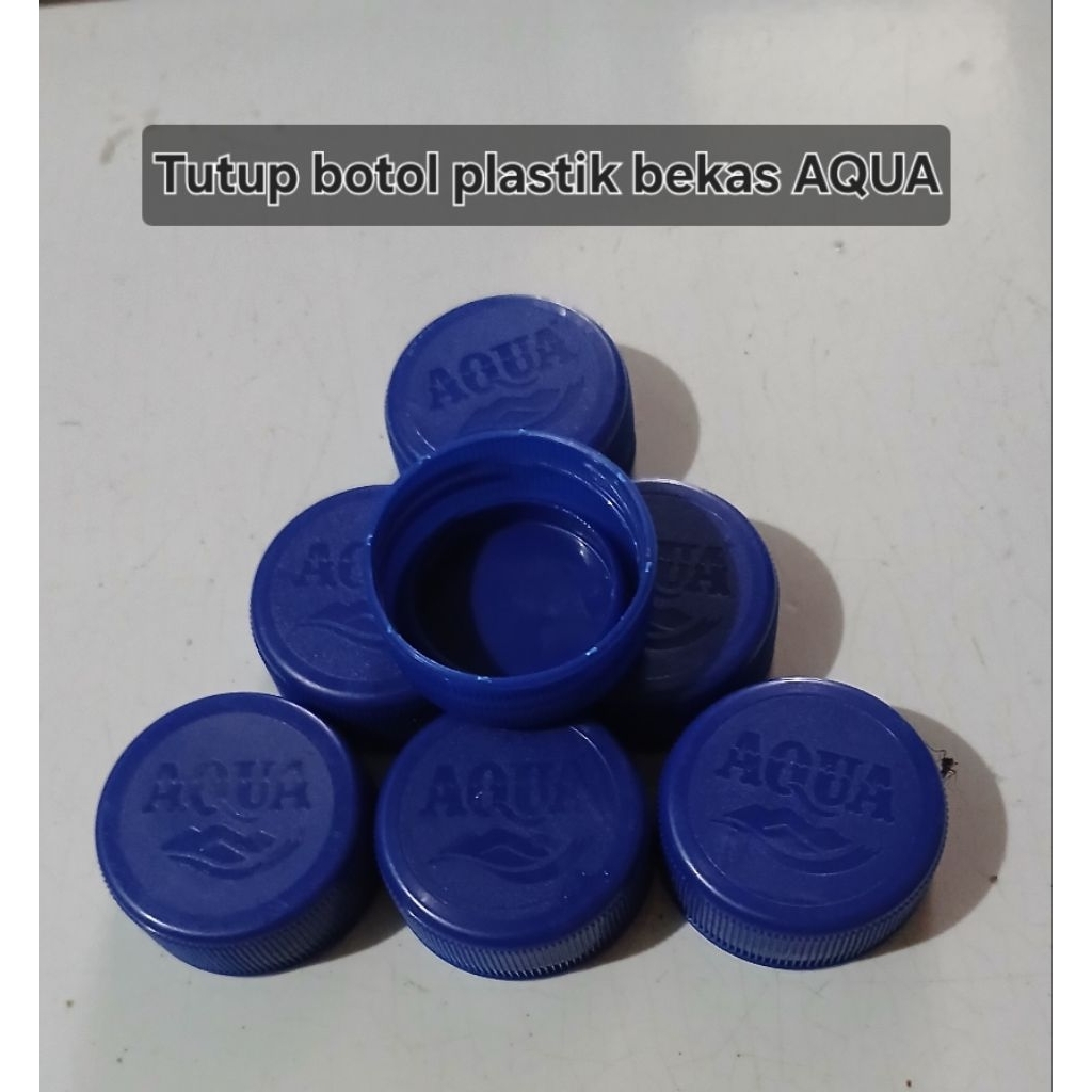 Tutup botol plastik bekas AQUA