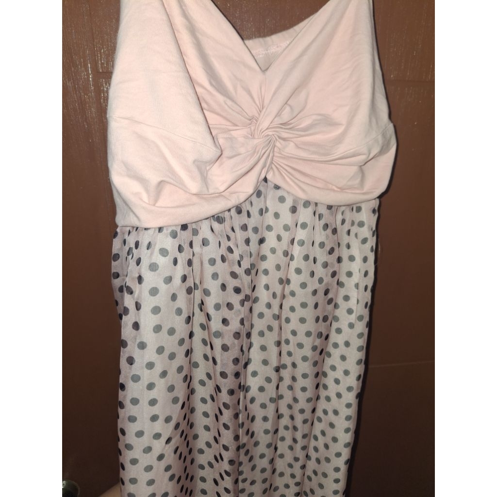 polkadot pink dress