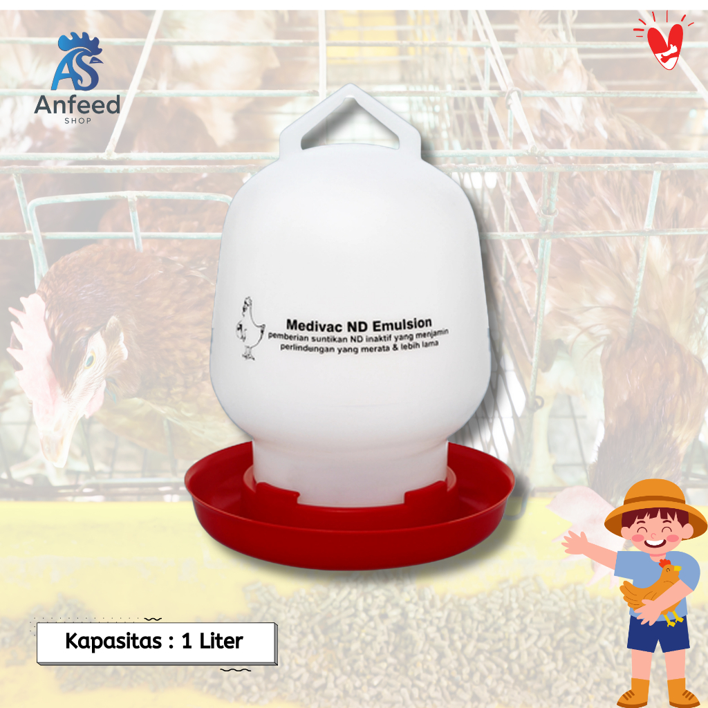 [1 pcs] Tempat Minum ayam broiler 1 galon