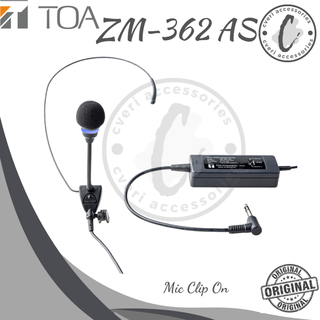 Mikrofon Toa ZM-362AS Headset Microphone Original Toa ZM362as