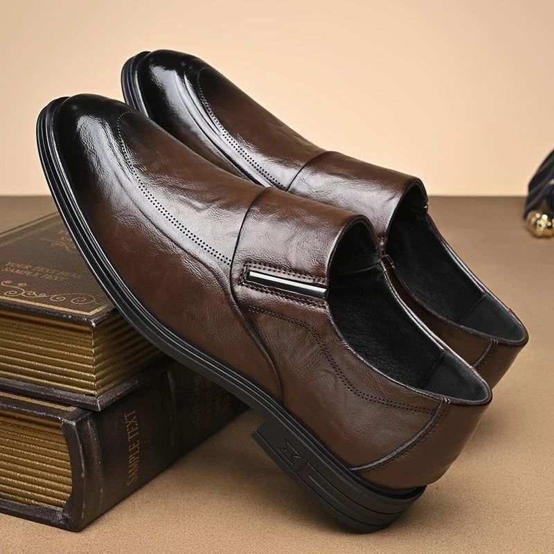 Sepatu Pantofel Pria Slip On Formal Elegan Sepatu Kerja Kantor Pria Hitam Coklat Pantofel Pria Tanpa
