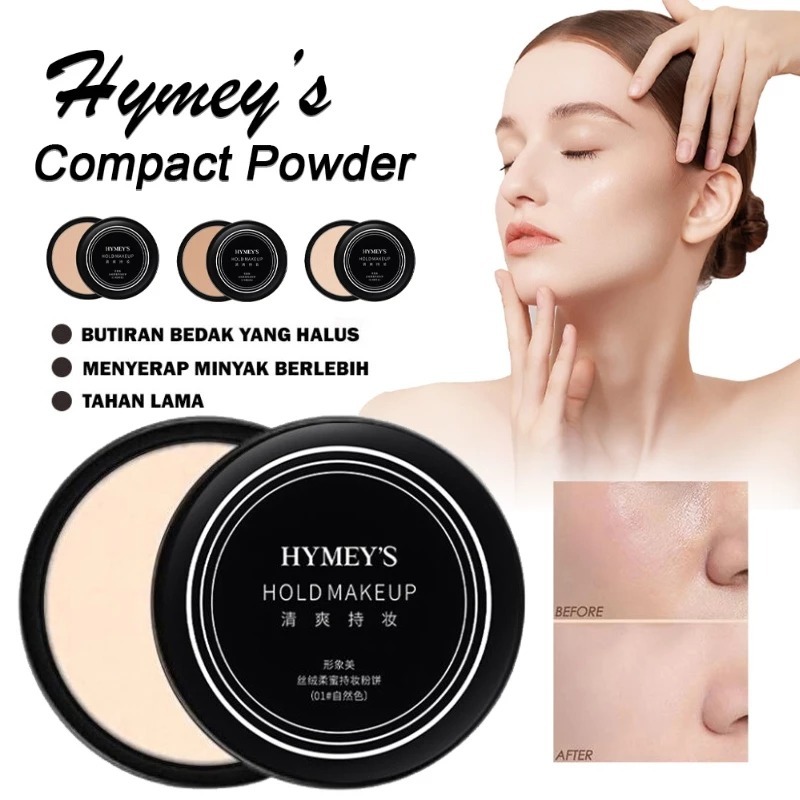 BEDAK PADAT HYMEY'S SADOER Glowing Compact Powder – Bedak Padat Waterproof & Tahan Lama (10g)