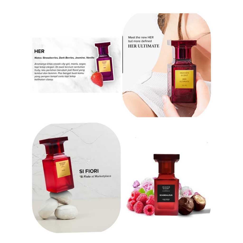 HEAVEN SCENT Parfum Wanita HER 50ml Tahan Lama - HER | HER Ultimate | Si Fiori | Scandalous