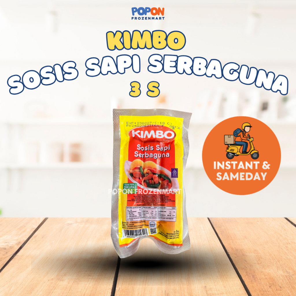 Kimbo Sosis Merah Isi 3 pcs | Sosis Serbaguna untuk Berbagai Kreasi | Instan & Sameday