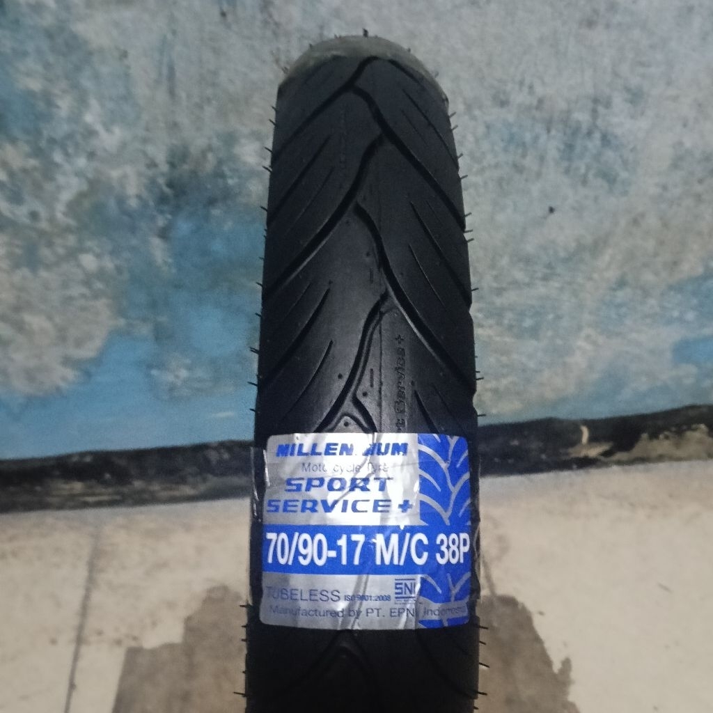 MILLENNIUM 70/90-17 Sport Service+ Tubeless Ban Luar Motor Milenium Millenium 70 90 Ring 17 709017 O