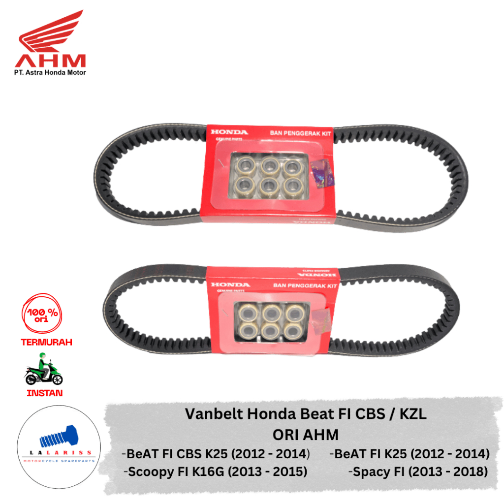 Honda Vanbelt + Roller AHM Beat FI/Scoopy/Spacy KZL ORI