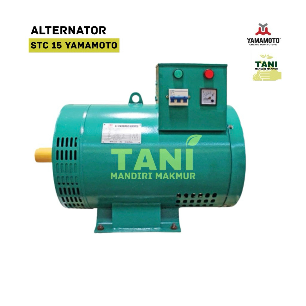 STC 15 DINAMO ALTERNATOR GENSET LISTRIK 15 KW 3 PHASE YAMAMOTO STC 15 TEMBAGA/DINAMO ALTERNATOR GENS