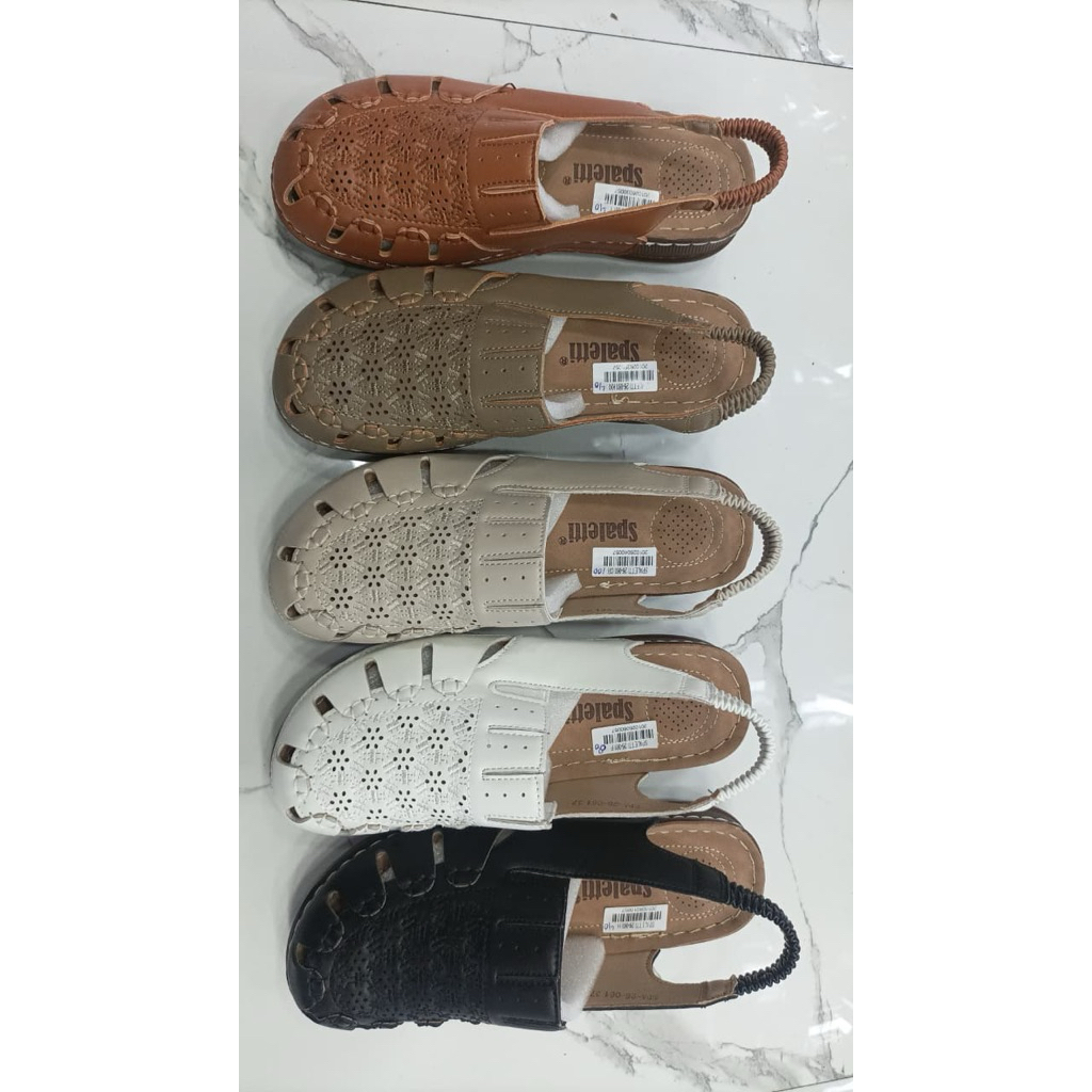 Sepatu Spaletti 26-061 Tali Belakang Wedges Wanita | Ringan | Cocok Untuk Daily Worker | Size 36-40