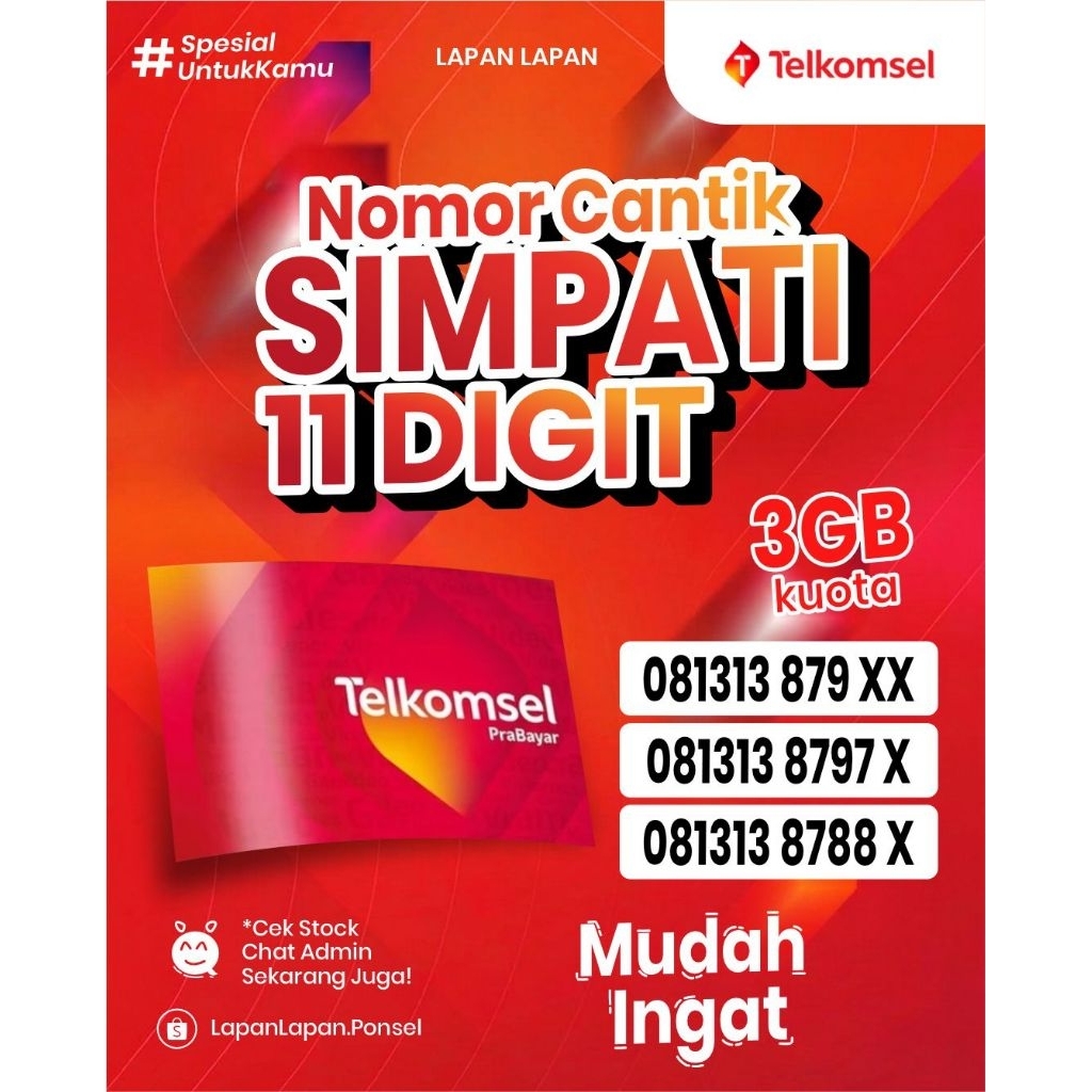 NOMOR CANTIK PERDANA SIMPATI KUOTA 3GB