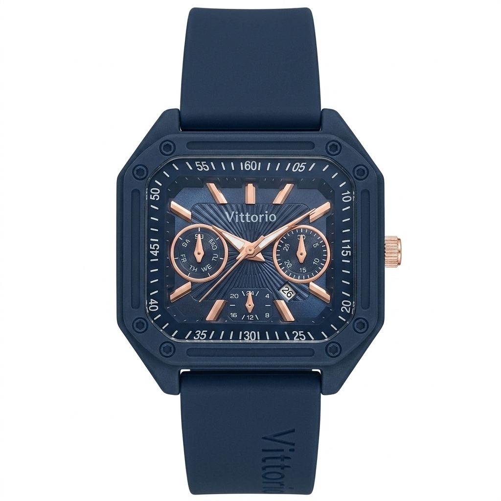 jam tangan Vittorio 7129 navy