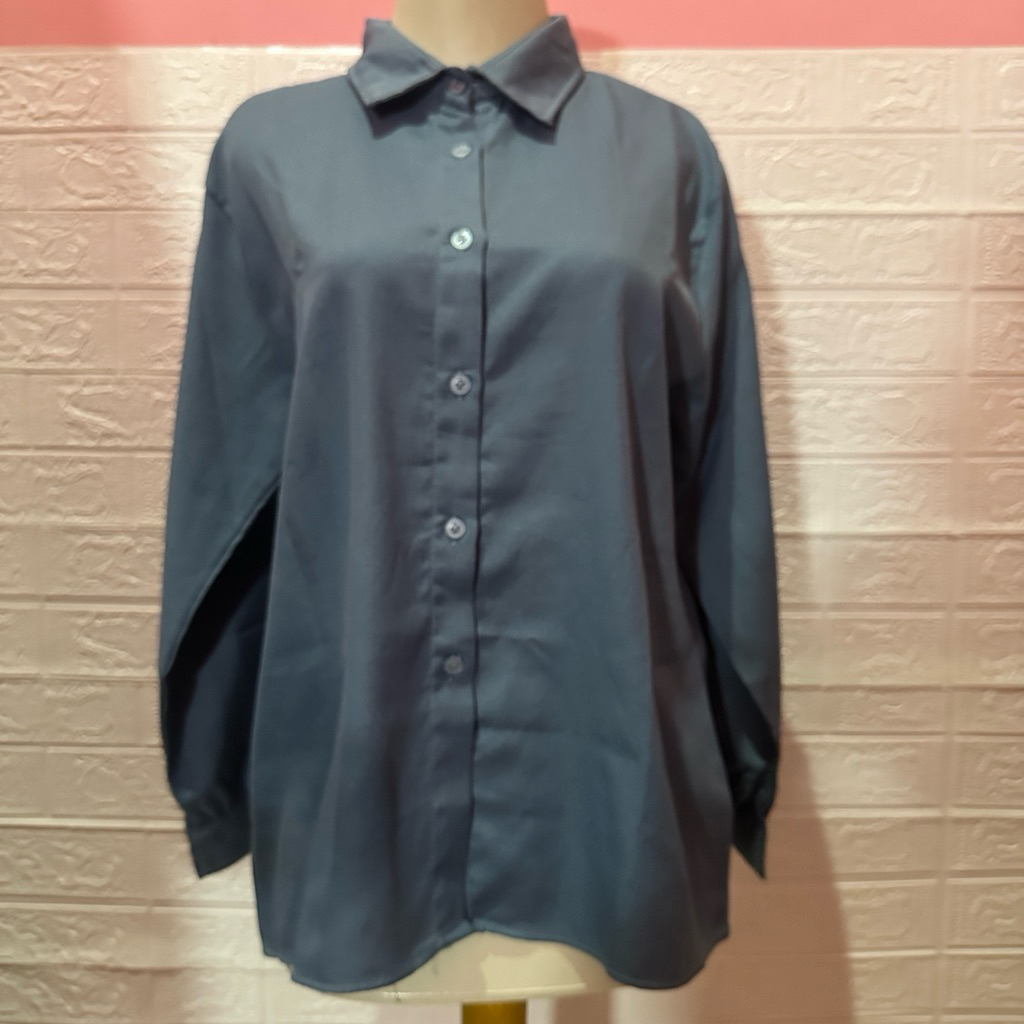 preloved kemeja biru wardah