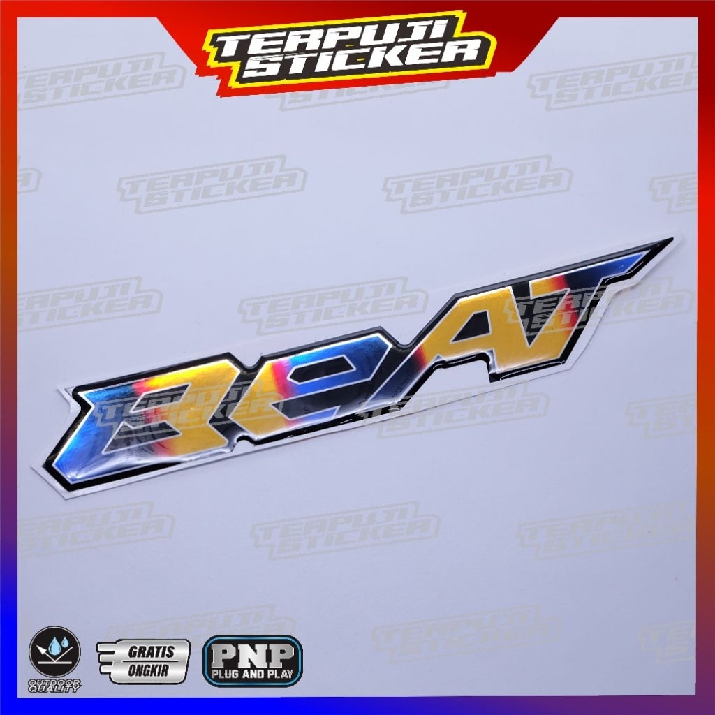emblem BEAT TITANIUM/emblem timbul beat/emblem titanium