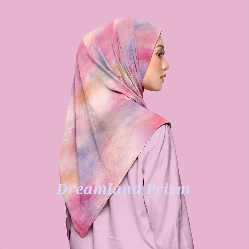 [Buy 1 Get 1] Zeba Hijab Segi Empat Motif Hanami Motif Deara Bunga Gradasi Voal Premium Elegan Finis