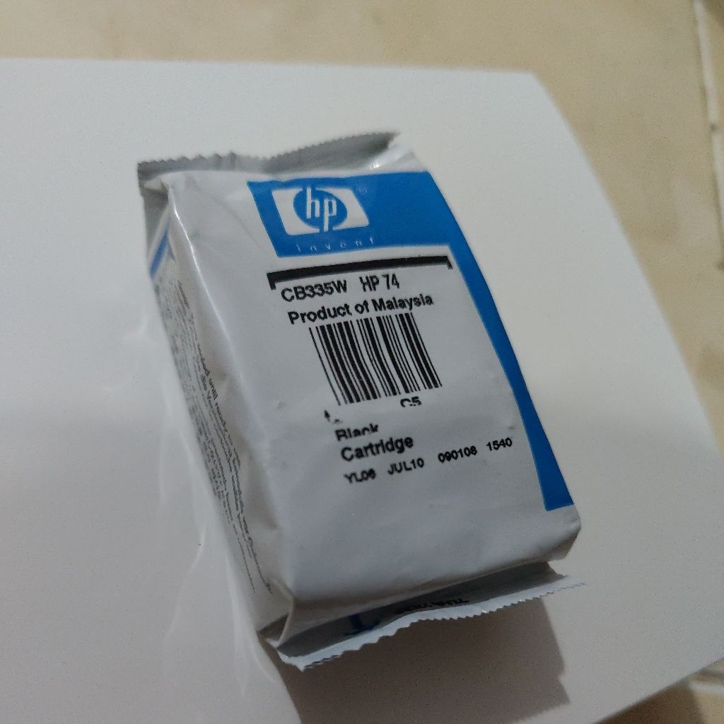 cartridge 74 black printer hp photosmart (segel kering)