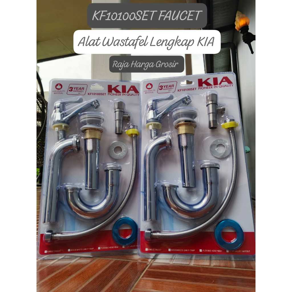 FAUCET SET KF10100SET ALAT WASTAFEL LENGKAP KIA // PERLENGKAPAN WASTAFEL SET // PAKET KRAN WASTAFEL 