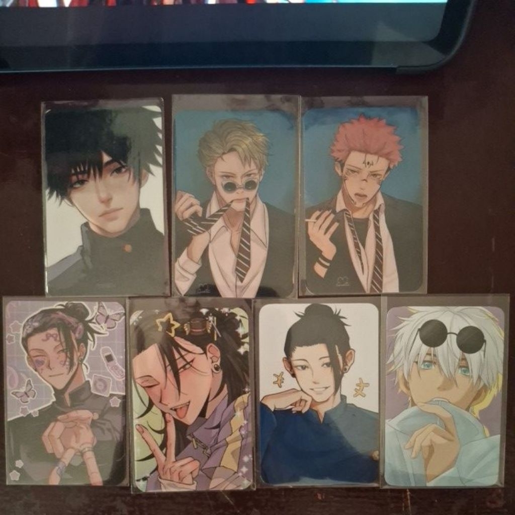 [fanmerch] photocard jujutsu kaisen - gojo geto sukuna nanami megumi