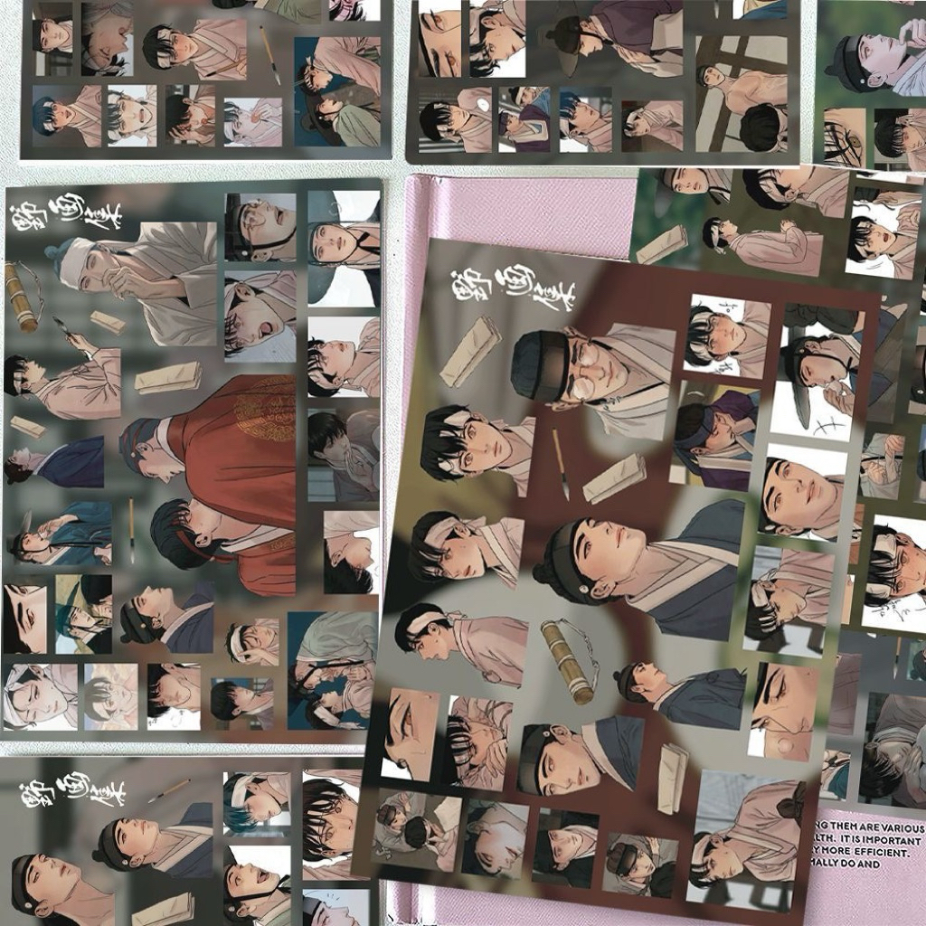 [8 Lembar Stiker] Manhwa Painter of the Night Stickers High-Quality Waterproof DIY