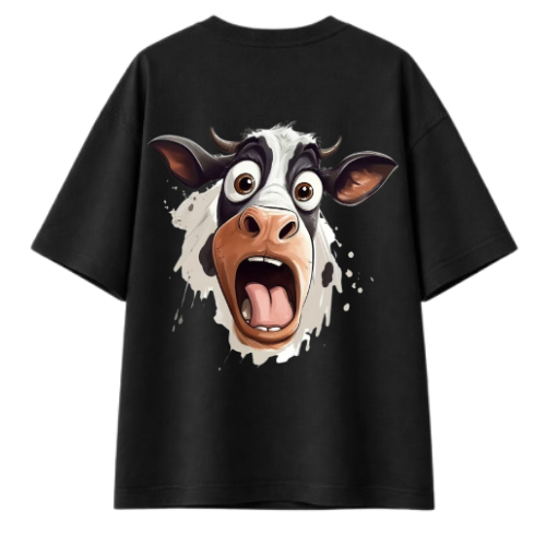KAOS SAPI KAGET KAOS PRIA WANITA DEWASA LENGAN PENDEK