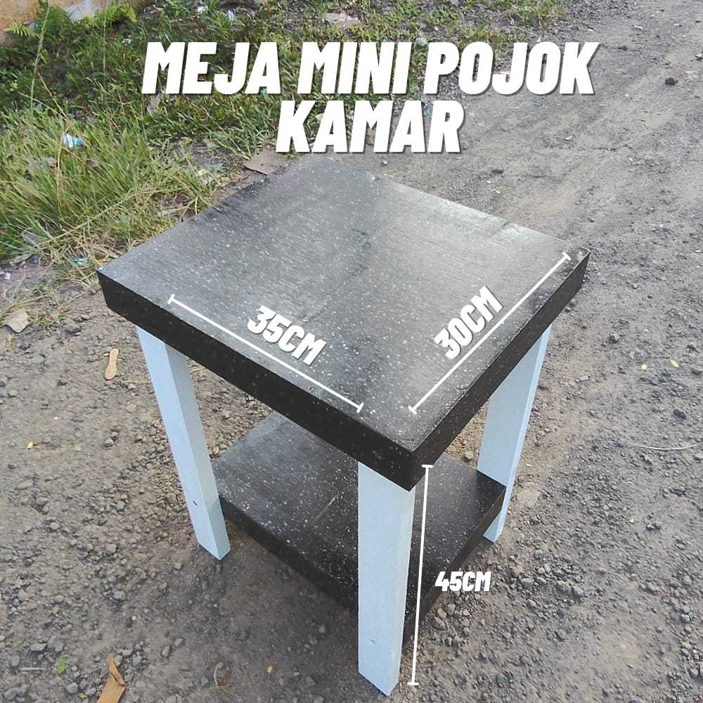 Meja MIni Kayu Minimalis Serba Guna Meja  Mejikom Meja Galon Meja Dispenser Rak Serbaguna Ukuran 35 