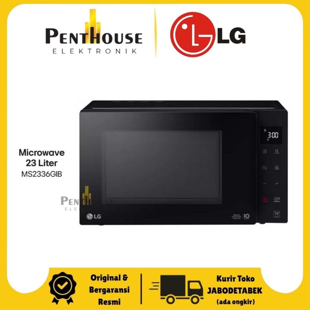 LG NeoChef Microwave Solo 23L MS2336GIB / MS-2336GIB / MS 2336G IB - EasyClean - Smart Inverter - Sm
