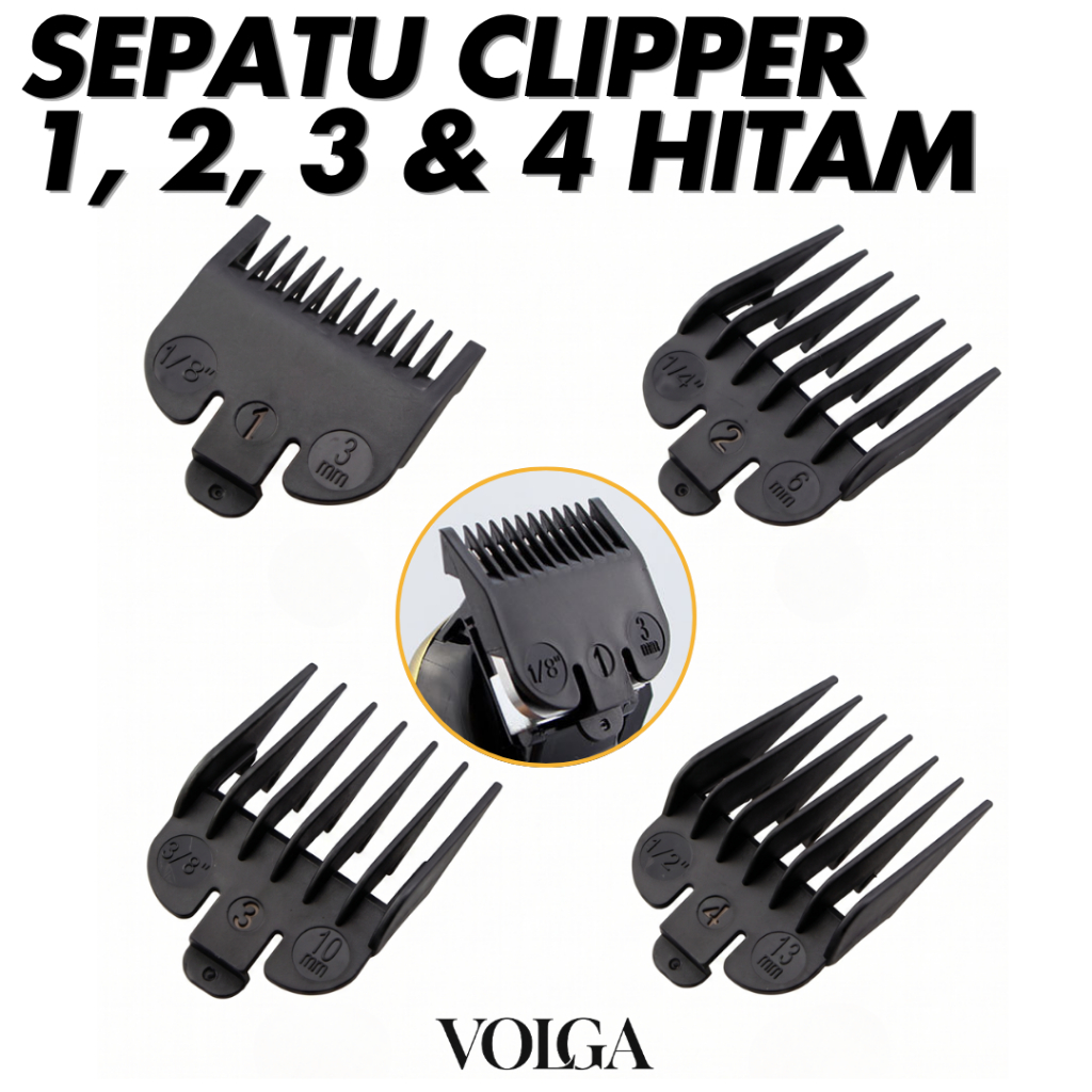 SEPATU CLIPPER WAHL SET GUARD MESIN ALAT CUKUR RAMBUT KOMPATIBEL WAHL SUPER TAPER 1 2 3 4 UKURAN