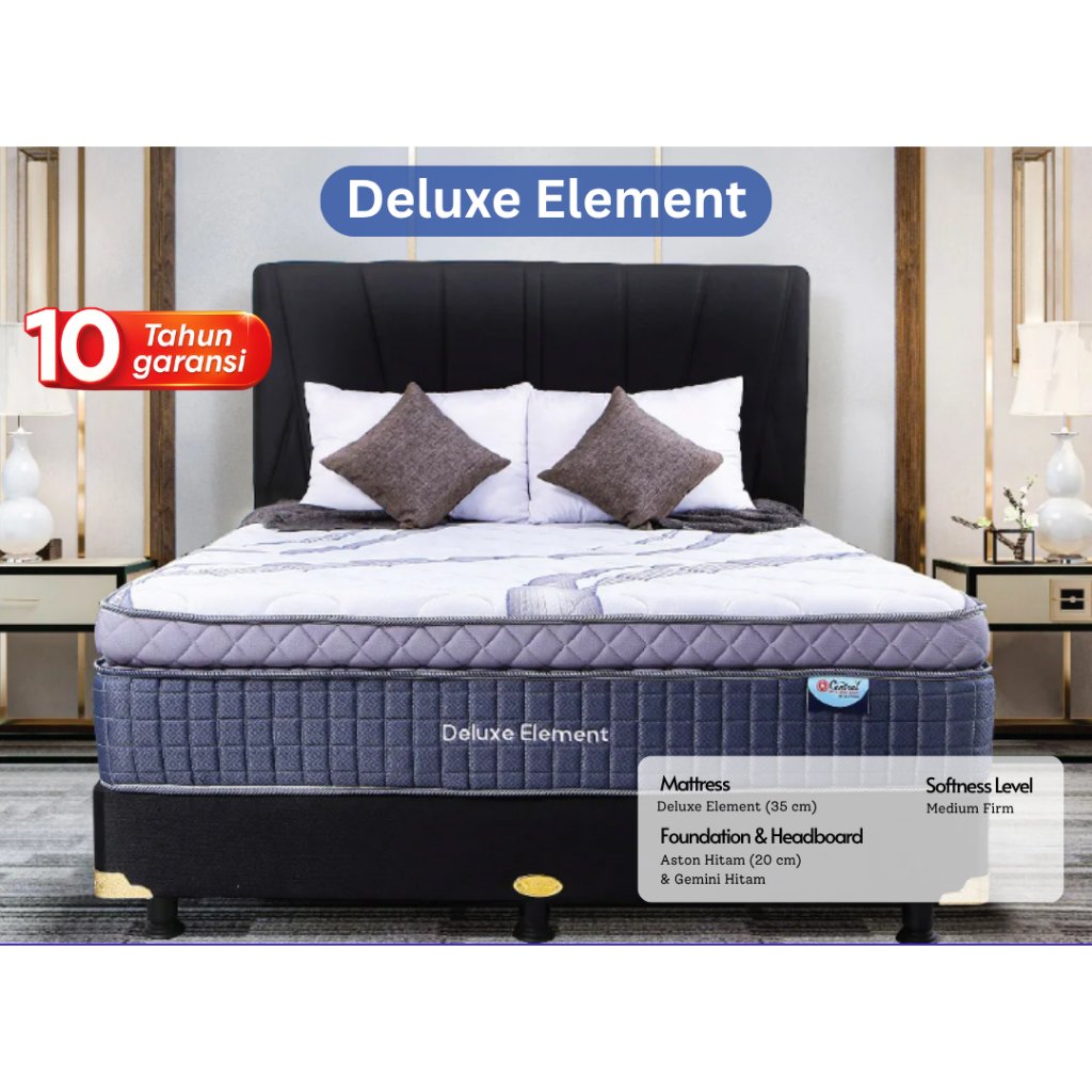 Kasur Springbed CENTRAL Deluxe Element / Springbed 90x200 - 200x200 [HANYA AREA JATIM]