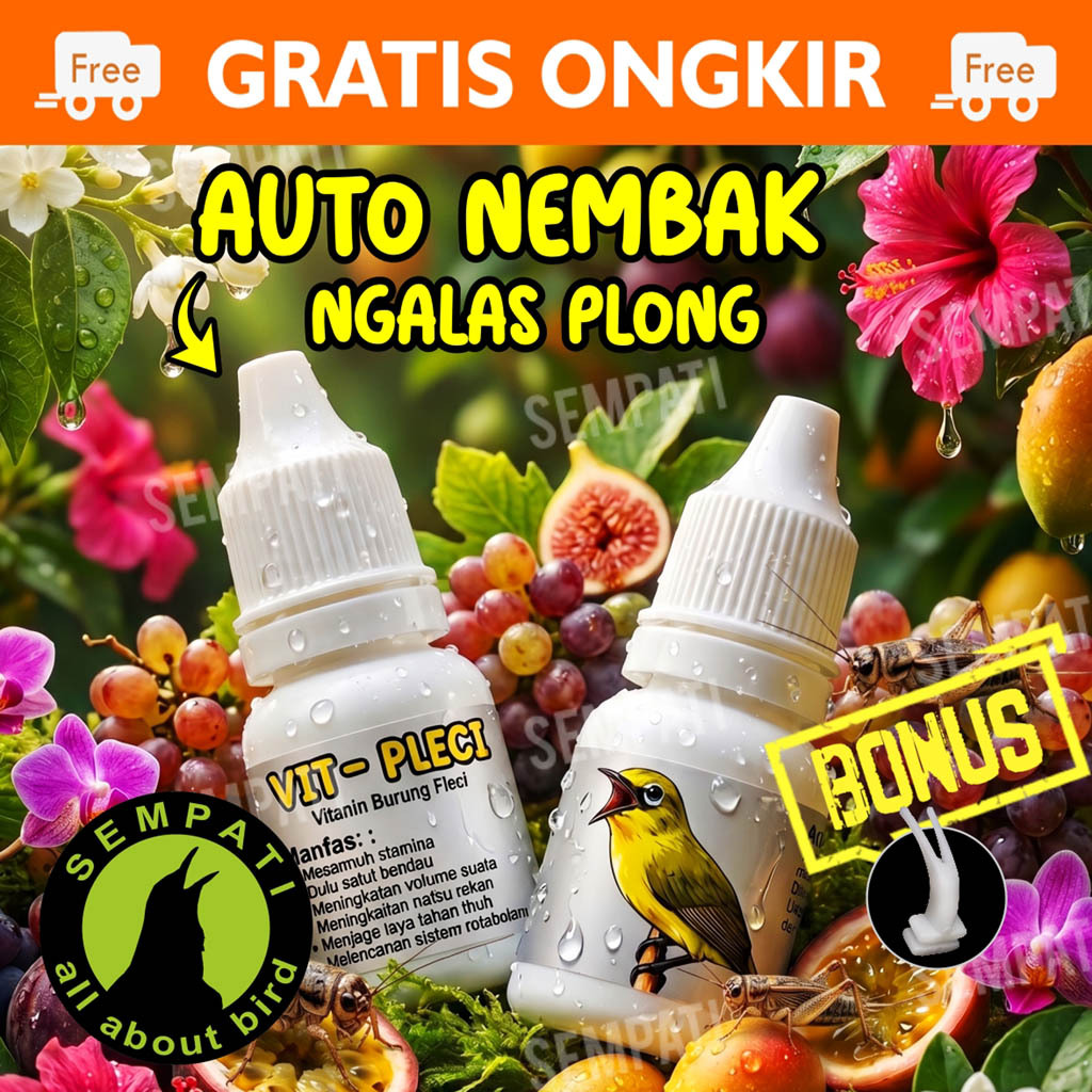 SEMPATI VIT PLECI Vitamin Harian Lomba Penggacor Burung Pleci Auto Nembak Ngalas Plong Gacor Kristal