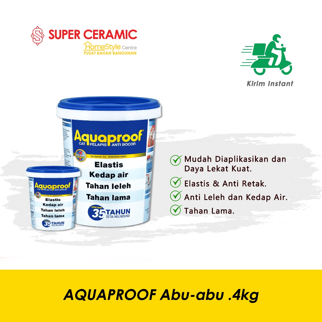 AQUAPROOF Warna Abu-Abu - AQUAPROOF 4kg / AQUAPROOF 20kg