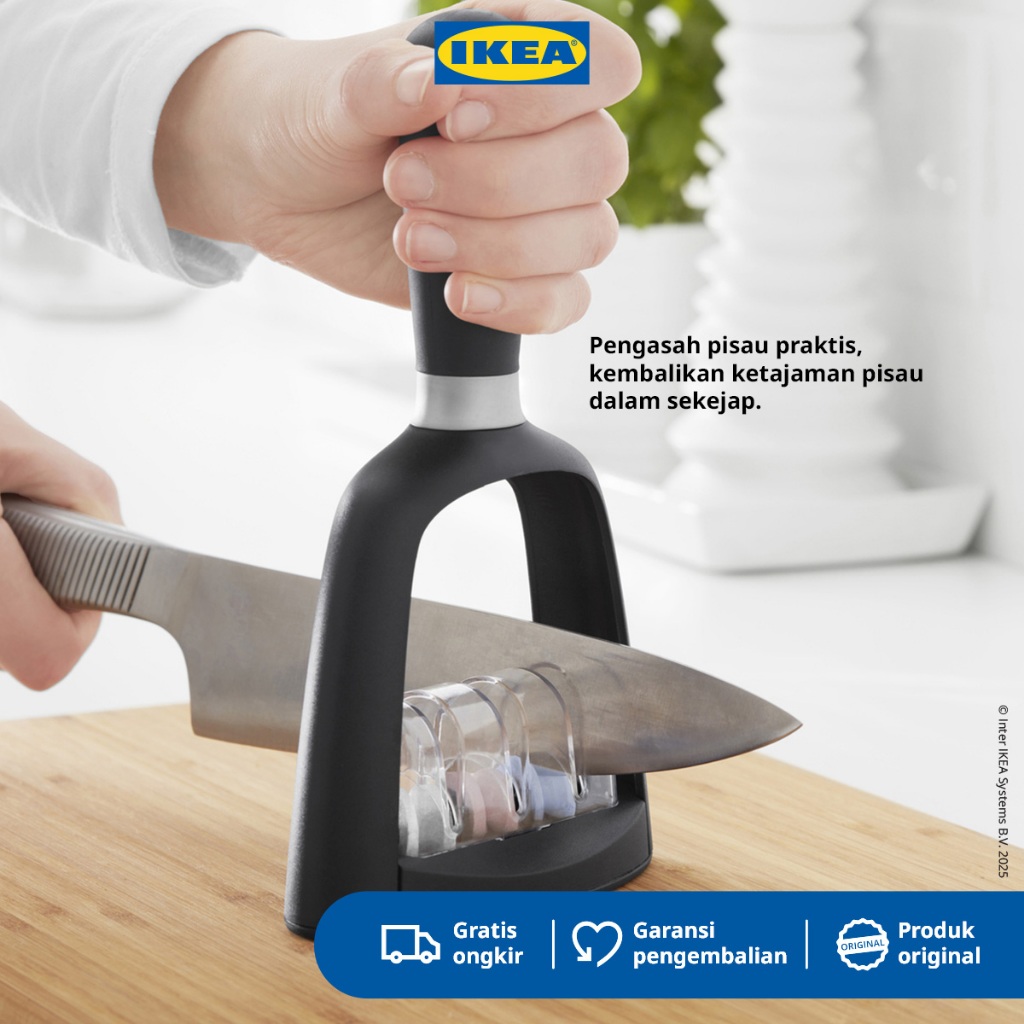 IKEA SKARANDE Pengasah Pisau Hitam Berkualitas