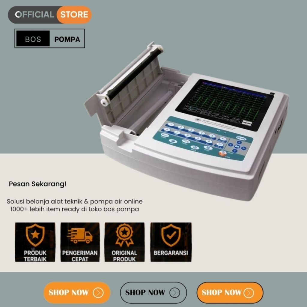 Digital 12-lead 12-channel Electrocardiograph ECG/EKG CONTEC ECG1200G