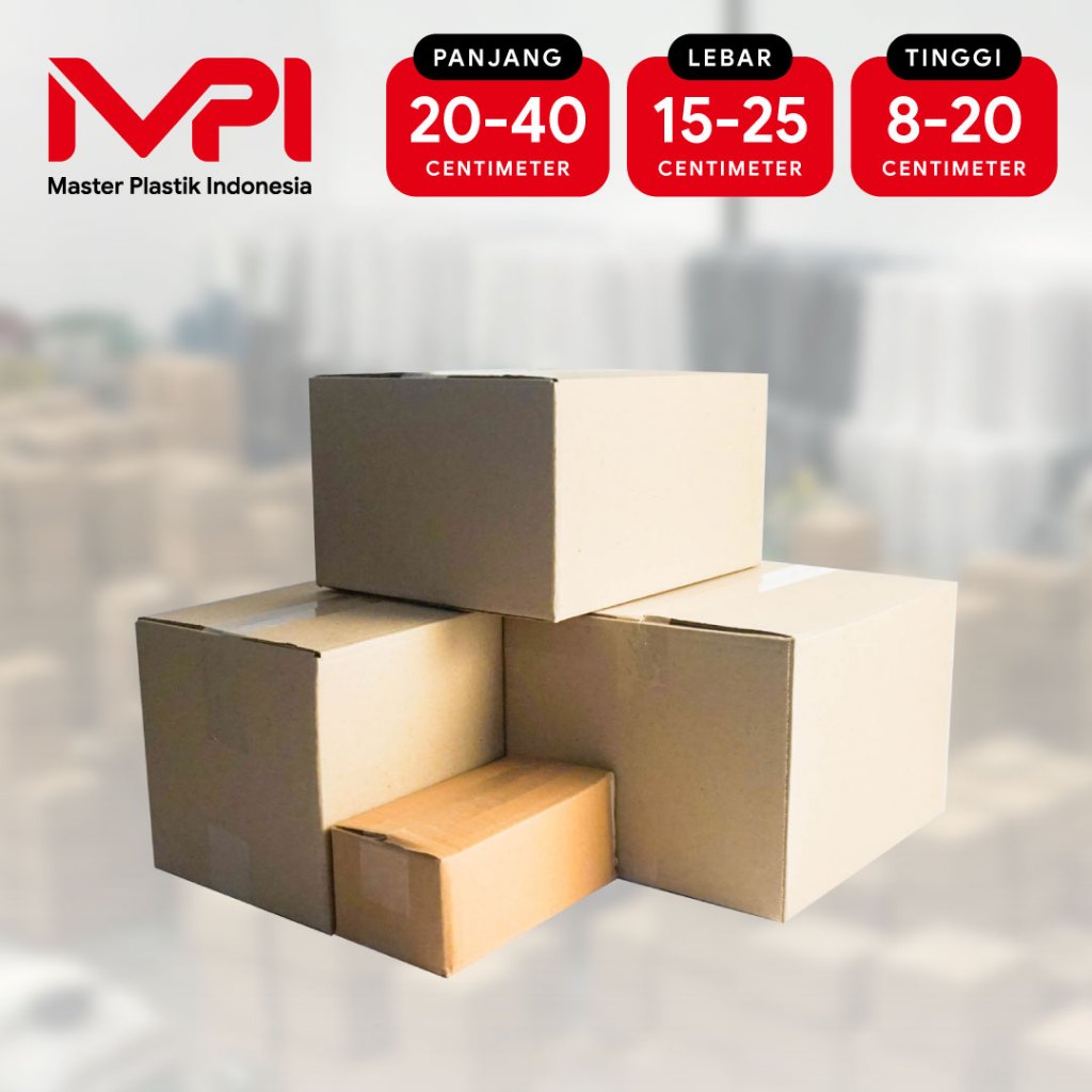Kardus Packing / Dus Box Karton Coklat Polos Aneka Ukuran Sedang 20-40 x 15-25 x 8-20 CM - Master Pl