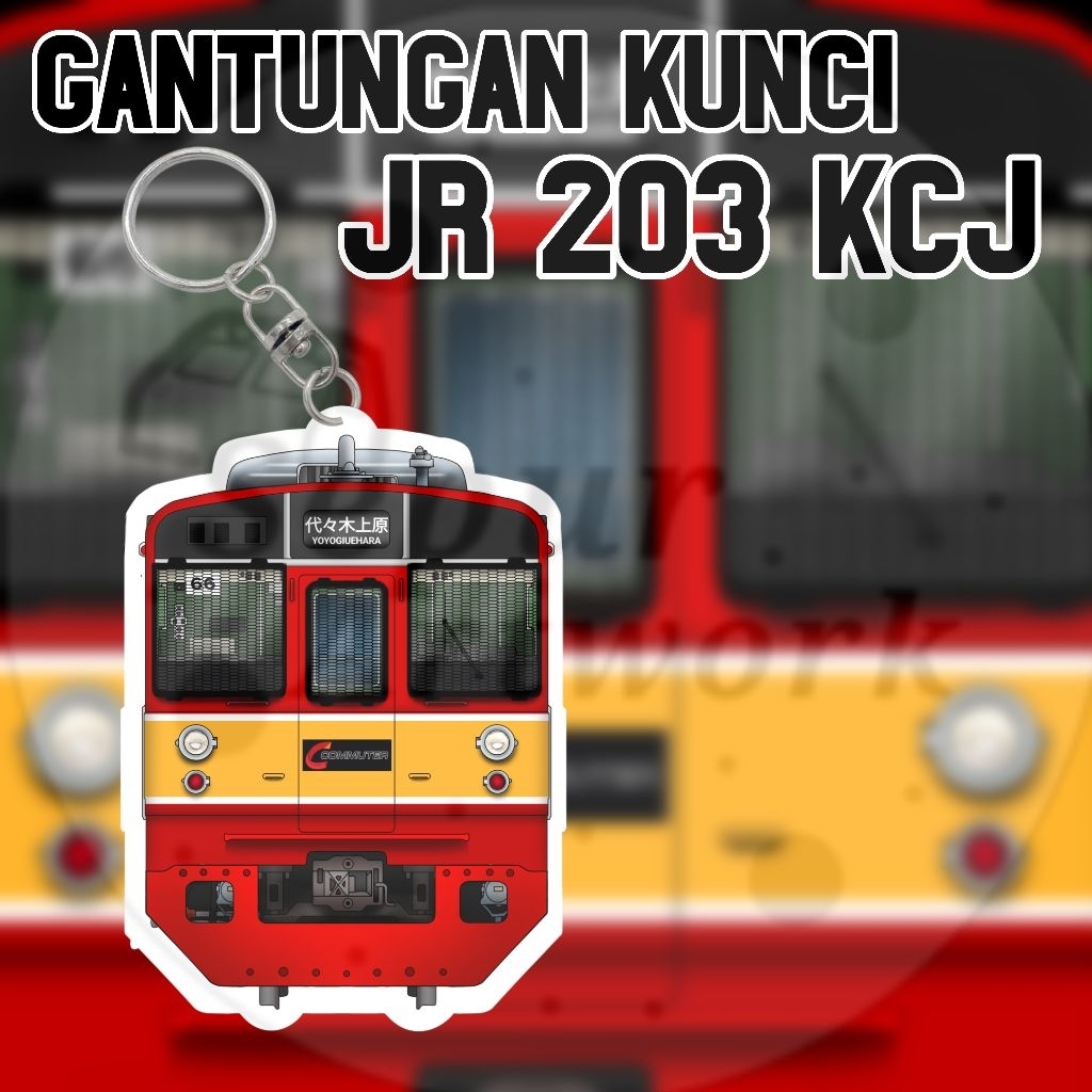 GANTUNGAN KUNCI AKRILIK KRL JR 203 KCJ UKURAN 6X5 CM