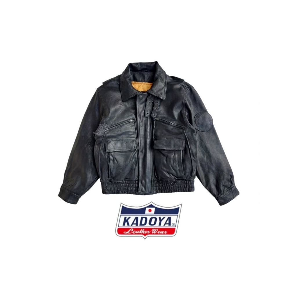 Kadoya Japan Jaket Kulit Vintage Classic Biker Retro Rugged Style Leather Jacket