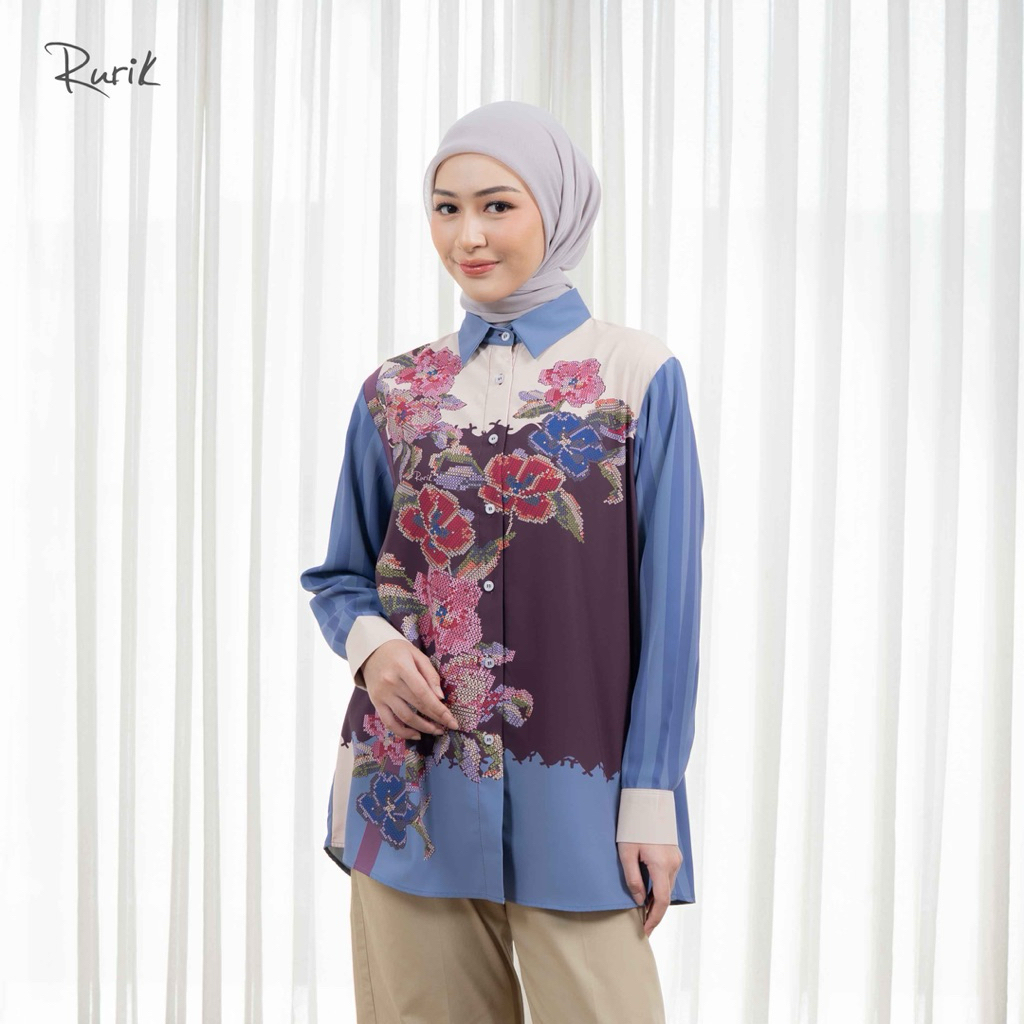 Rurik Asena Print Shirt Kemeja Atasan Wanita Printing