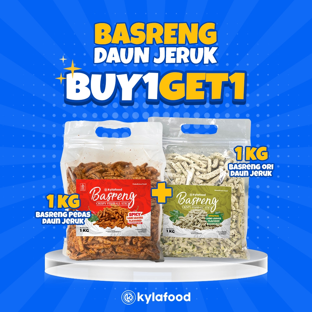 Kylafood Buy 1 Get 1 - Basreng Pedas 1 Kilo Gratis Basreng Original 1 Kilo