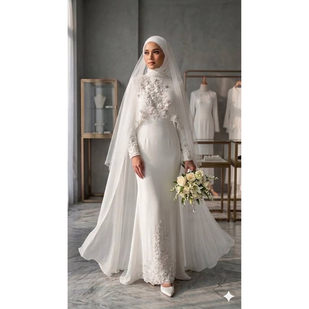 gaun pengantin malaysia melayu gaun akad gaun walimah wedding dress melayu gaun melayu