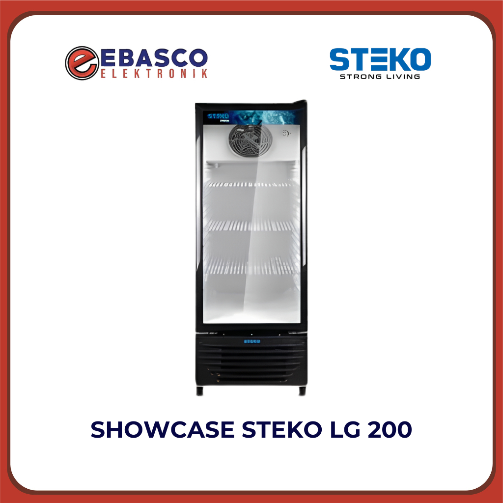 STEKO Showcase LG-200 3 Rak Minuman 200 Liter Low Watt Garansi Resmi