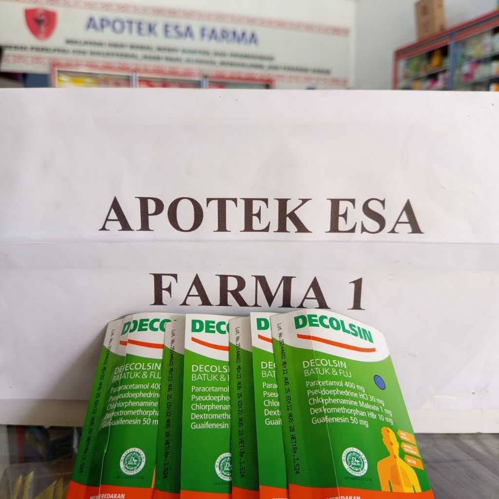 Decolsin 4 Kapsul - Obat Flu dan Demam dengan Paracetamol, Chlorpheniramine, Dextromethorphan