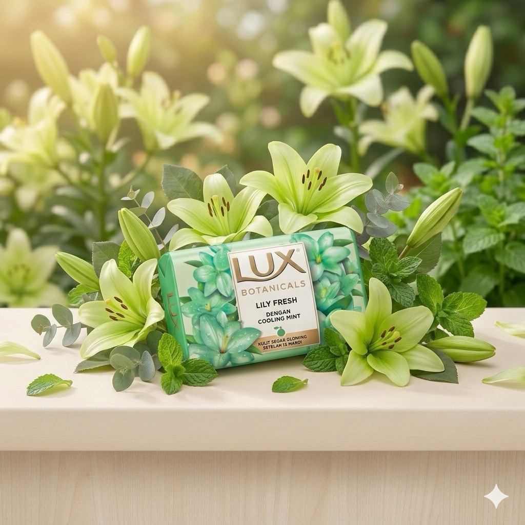 Lux Botanicals Lily Fresh 70 gram / Lux Botanicals Lily Fresh Sabun Batang / Lux Sabun Batang Hijau