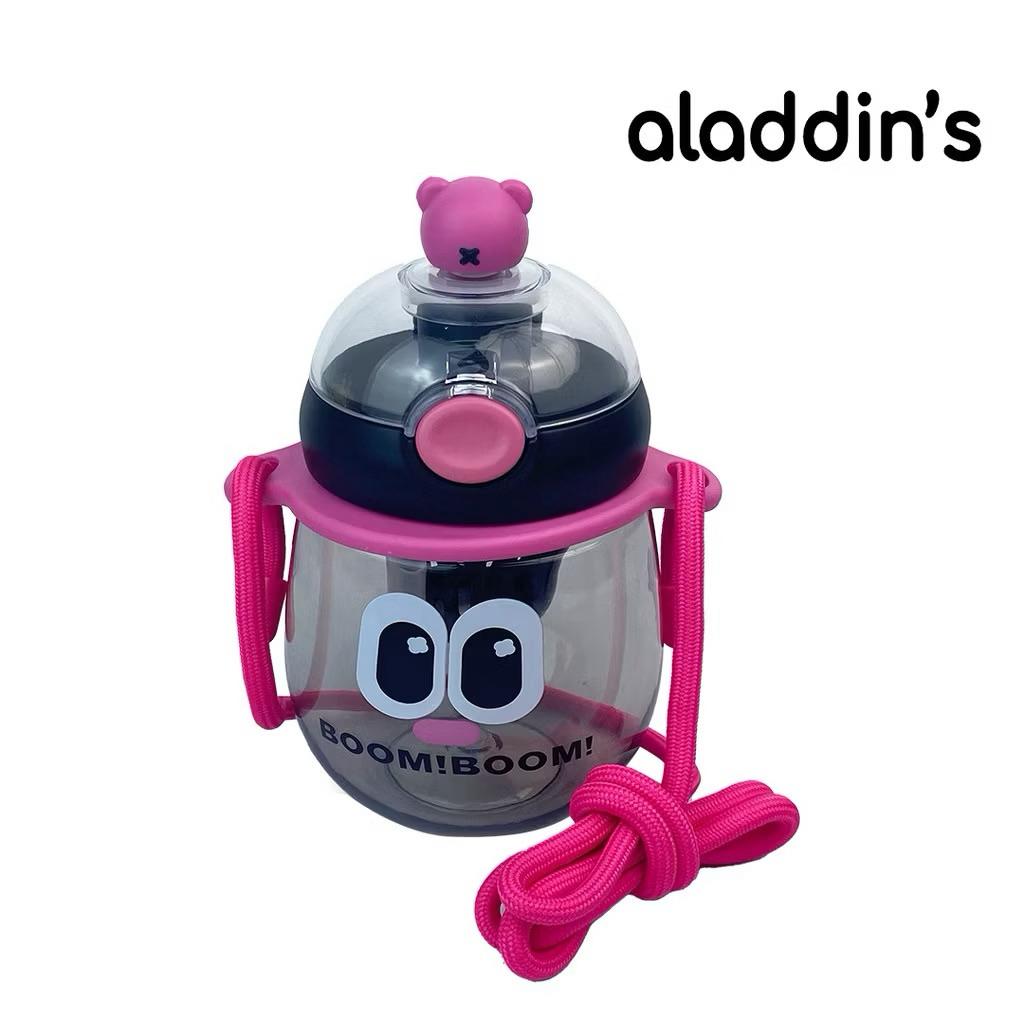 Botol Minum Anak Sekolah Alladin Food Grade + Tali Panjang Sedotan/ Botol Anak TK