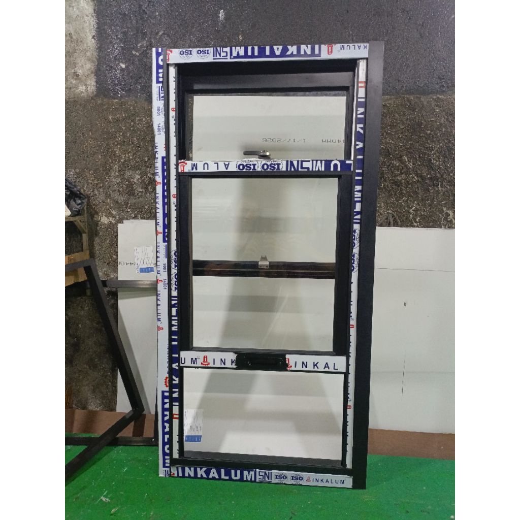 JENDELA SLIDING VERTIKAL KUSEN ALUMINIUM 4INCH