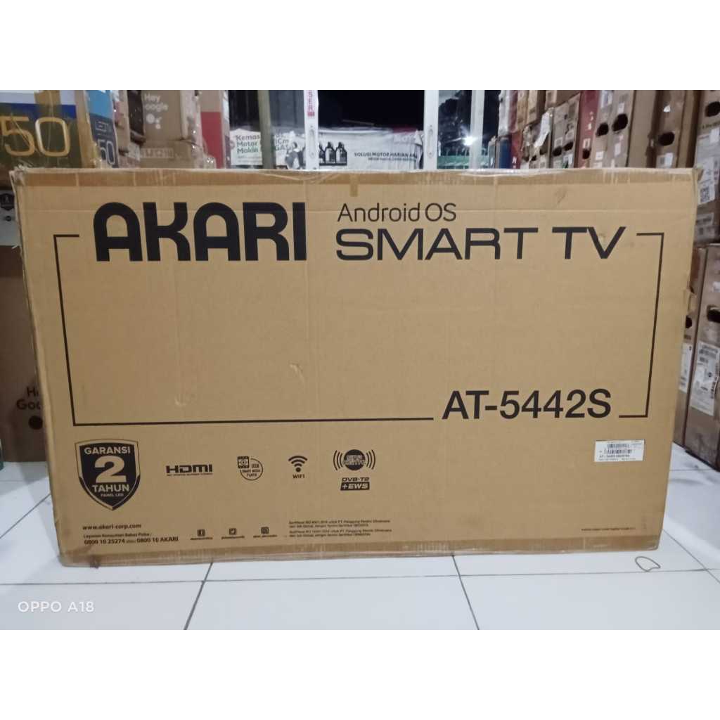 Tv led AKARI ANDROID TV bekas 43IN WIFI YOUTBE WIFI NETFLIX SIPA PAKAI