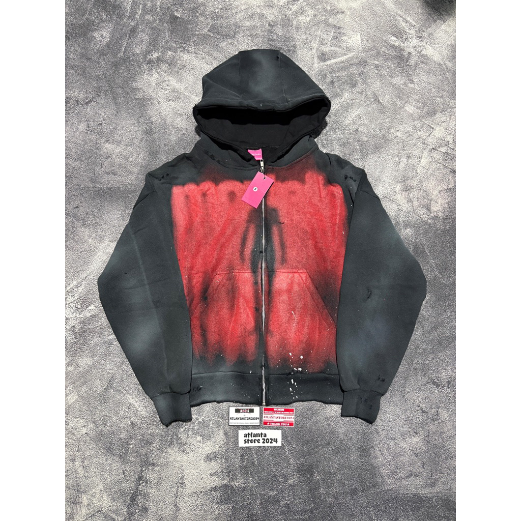 MORTEILS DECONTS ZIP HOODIE BLACK