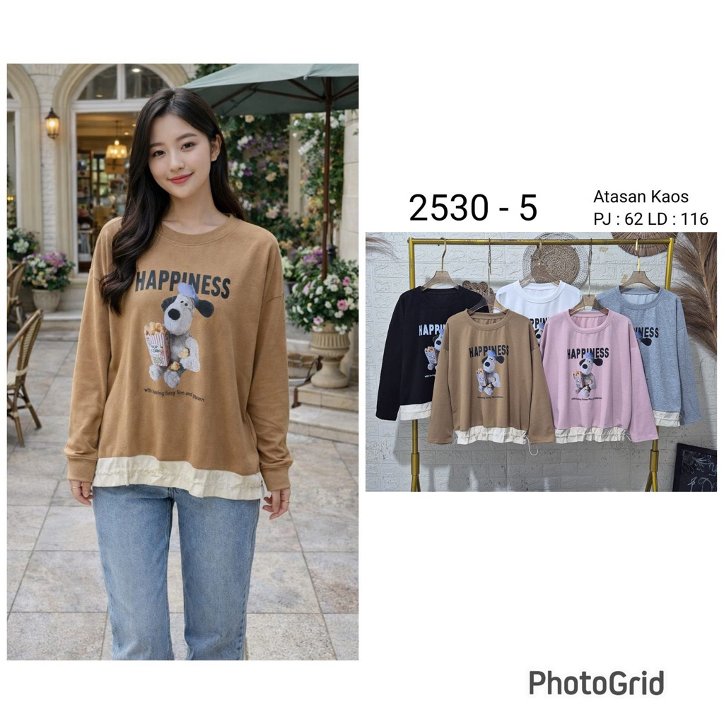 bkk atasan kaos serut samping