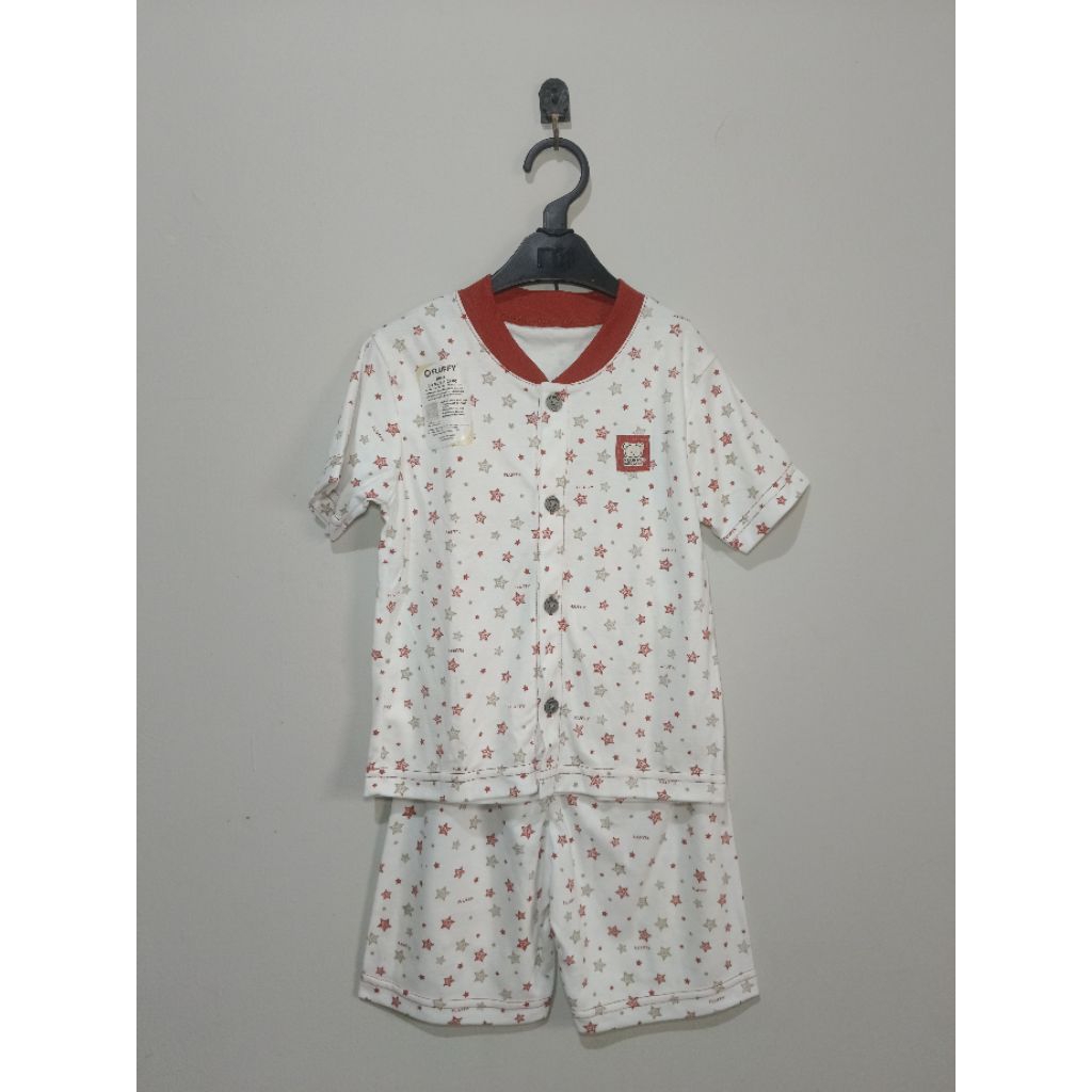 Fluffy Baby Wear Star Series / Fluffy Stelan Kancing / Setelan Fluffy Motif Bintang