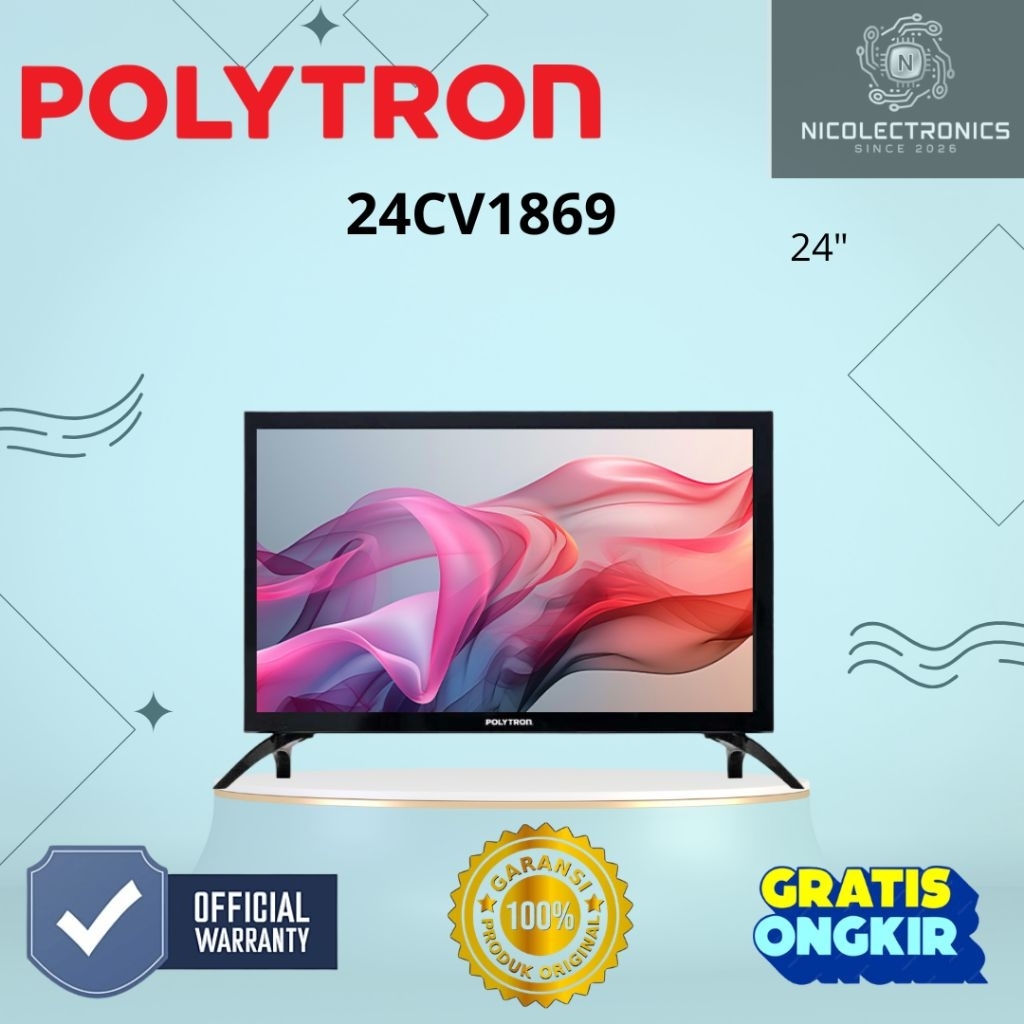 TV LED Polytron 24CV1869 LED Polytron 24 inch Digital + Smart TV Polytron