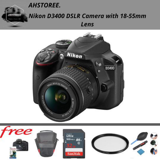 Kamera Nikon D3400 DSLR Camera with 18-55mm Lens /d3400 kit / d3400 body only / d3400 bo